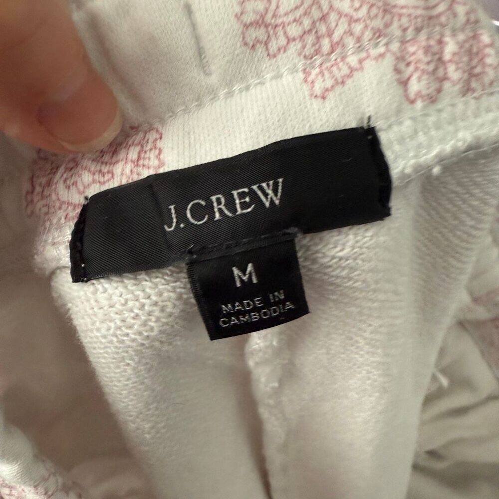 J. Crew Women’s Medium White Patterned Joggers Sw… - image 4